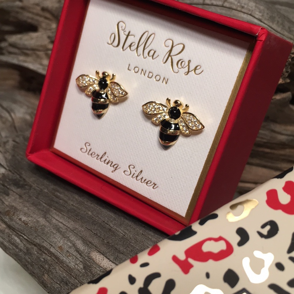🐝Stella Rose London® Silver Bee Earrings🐝